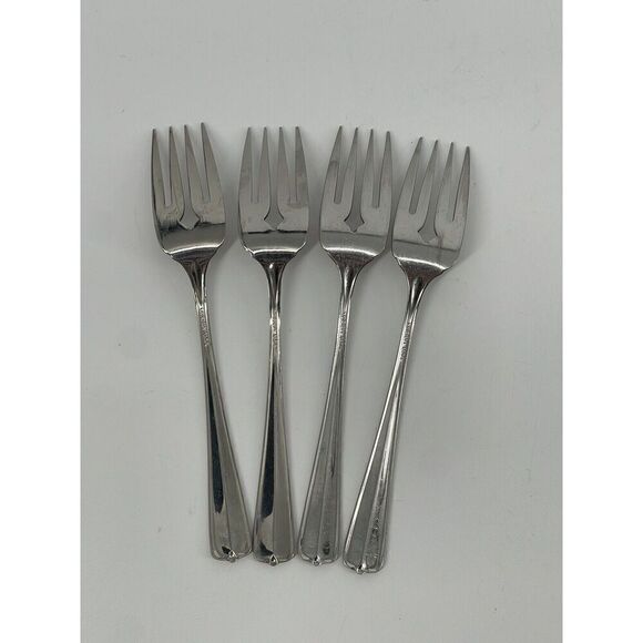 Oneida GALA IMPULSE Stainless Artesia Glossy Salad Forks 6 3/8” Set Of 4 - Picture 4 of 6